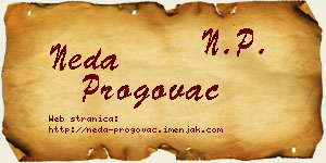 Neda Progovac vizit kartica